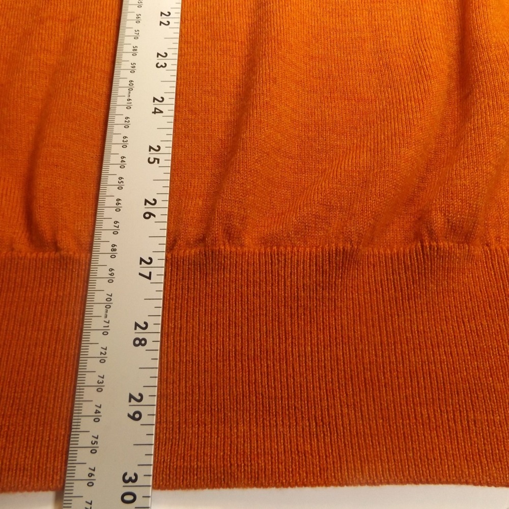 ORVIS  Mens Burnt Orange 100% Merino Wool Quarter Zip Sweater XXL - Picture 9 of 9